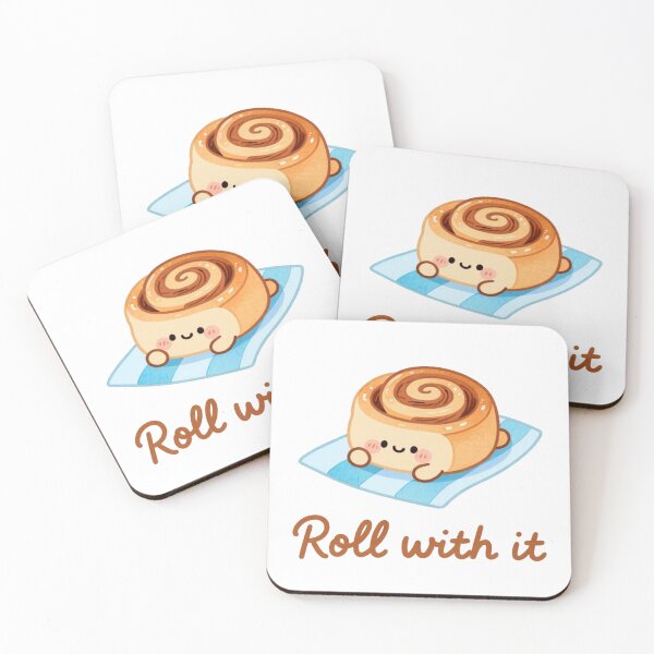 Item preview, Roll With It – Cinnamon Bun Resilience Sticker designed and sold by MissKoalaJY.