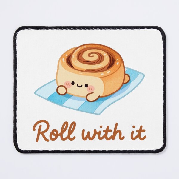 Item preview, Roll With It – Cinnamon Bun Resilience Sticker designed and sold by MissKoalaJY.