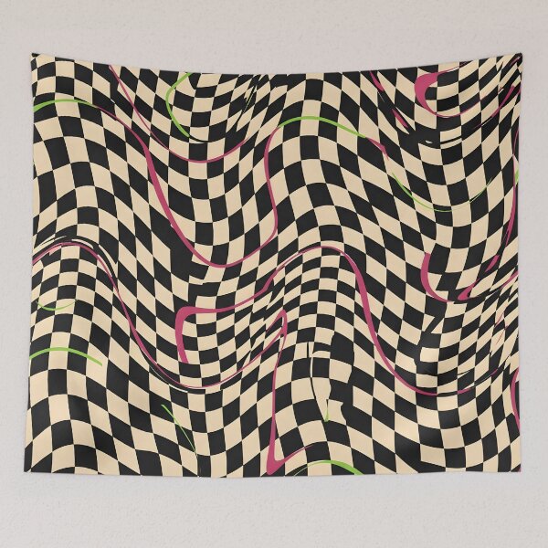 Item preview, Warped Checkers Flow designed and sold by Kaleidoscope Print.