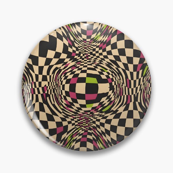 Item preview, Warped Checkboard Illusion designed and sold by Kaleidoscope Print.