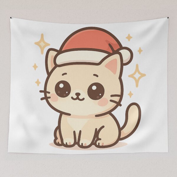 Item preview, Kawaii Christmas Cat designed and sold by Prasakro.