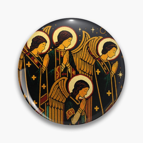 Item preview, Heavenly Host in Prayer – Angel Choir Icon designed and sold by Sanctum Icons.