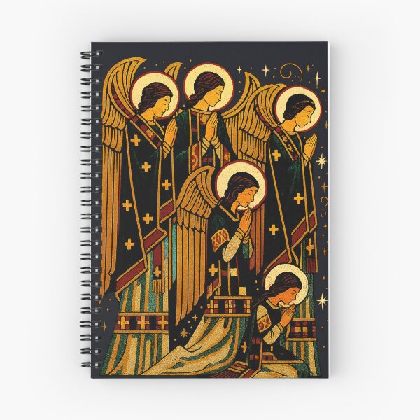 Item preview, Heavenly Host in Prayer – Angel Choir Icon designed and sold by Sanctum Icons.