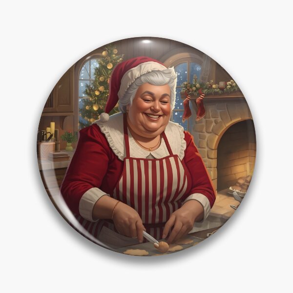 Item preview, Mrs. Claus Baking Cookies Cozy Illustration designed and sold by Valeree Store.