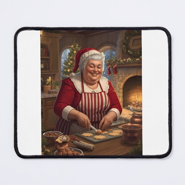 Item preview, Mrs. Claus Baking Cookies Cozy Illustration designed and sold by Valeree Store.