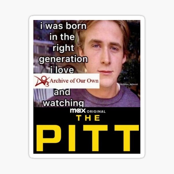 the pitt & ao3 fanfic Sticker