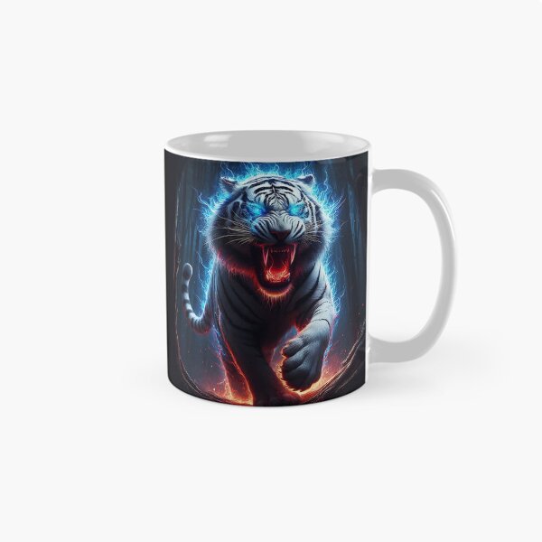 Item preview, Blue Fire Wild White Tiger designed and sold by GalleryBrisArt.