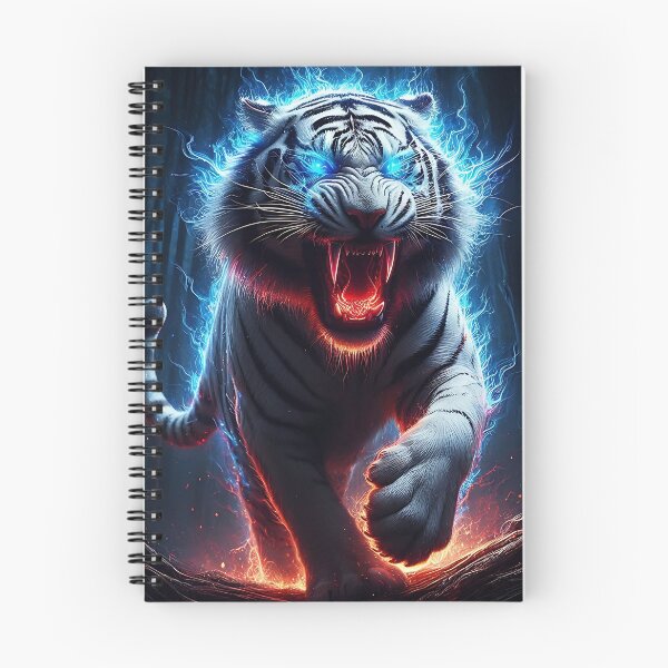 Item preview, Blue Fire Wild White Tiger designed and sold by GalleryBrisArt.