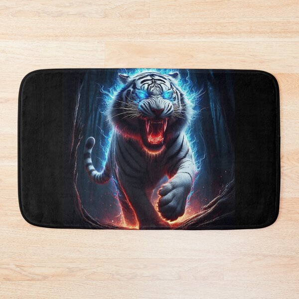 Item preview, Blue Fire Wild White Tiger designed and sold by GalleryBrisArt.