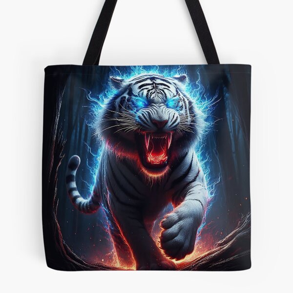 Item preview, Blue Fire Wild White Tiger designed and sold by GalleryBrisArt.