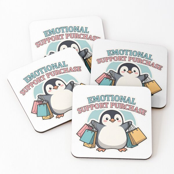 Item preview, Emotional Support Purchase Penguin - Funny Shopping & Retail Therapy designed and sold by GeniePixel.