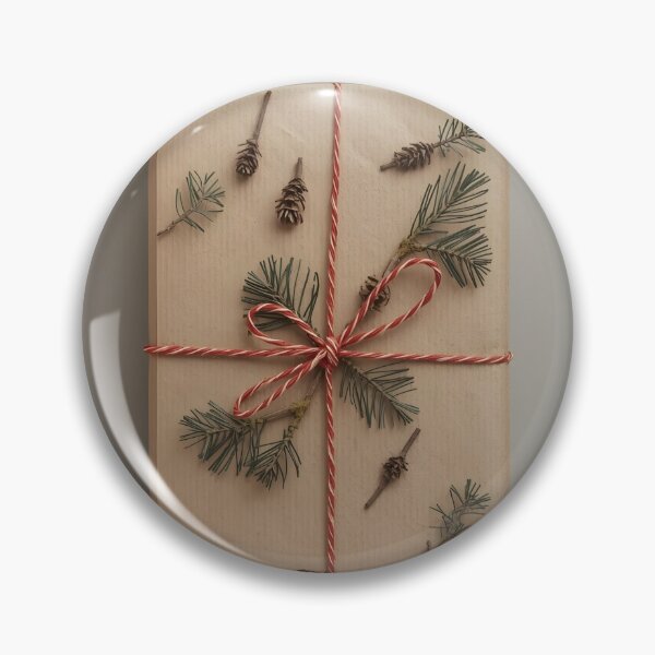 Item preview, Pine Twig and Red String Kraft Holiday Package designed and sold by Valeree Store.