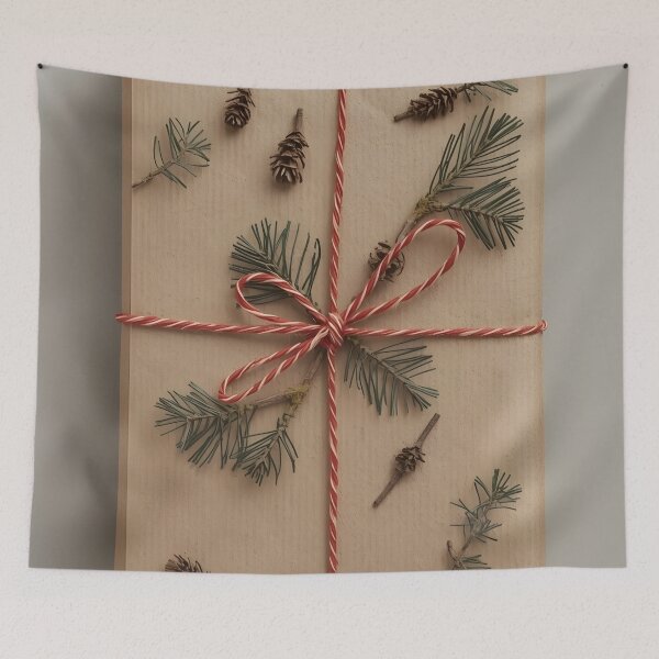 Item preview, Pine Twig and Red String Kraft Holiday Package designed and sold by Valeree Store.