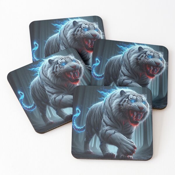 Item preview, Blue Fire Wild White Tiger designed and sold by GalleryBrisArt.