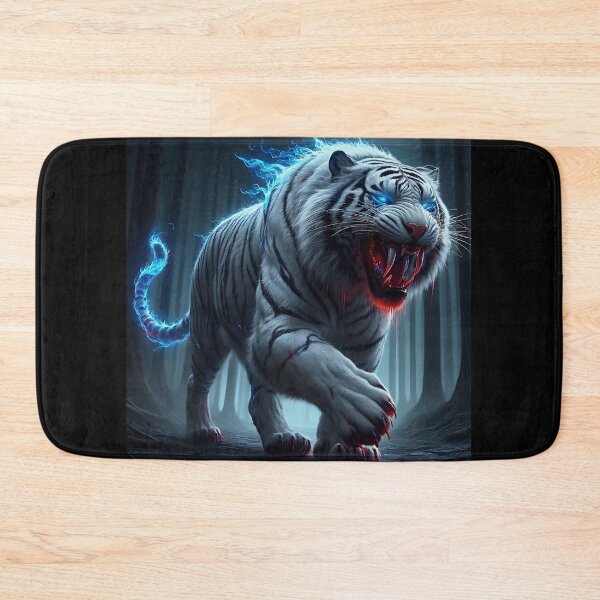 Item preview, Blue Fire Wild White Tiger designed and sold by GalleryBrisArt.