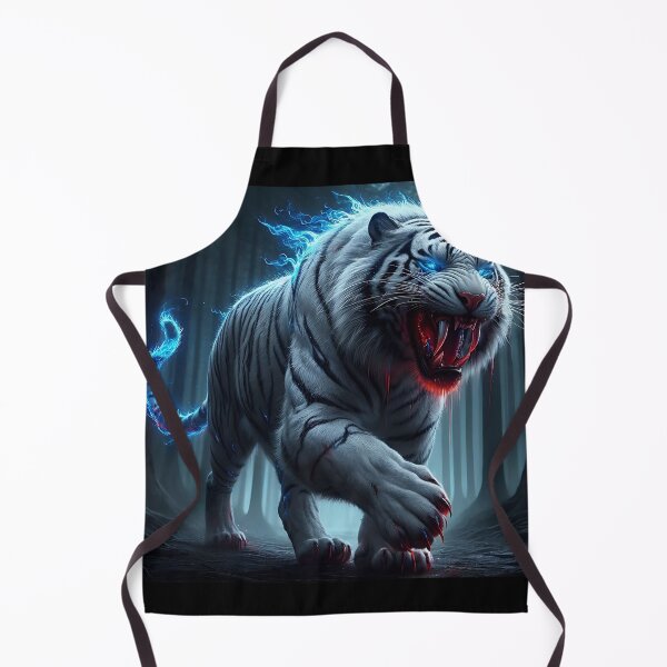Item preview, Blue Fire Wild White Tiger designed and sold by GalleryBrisArt.