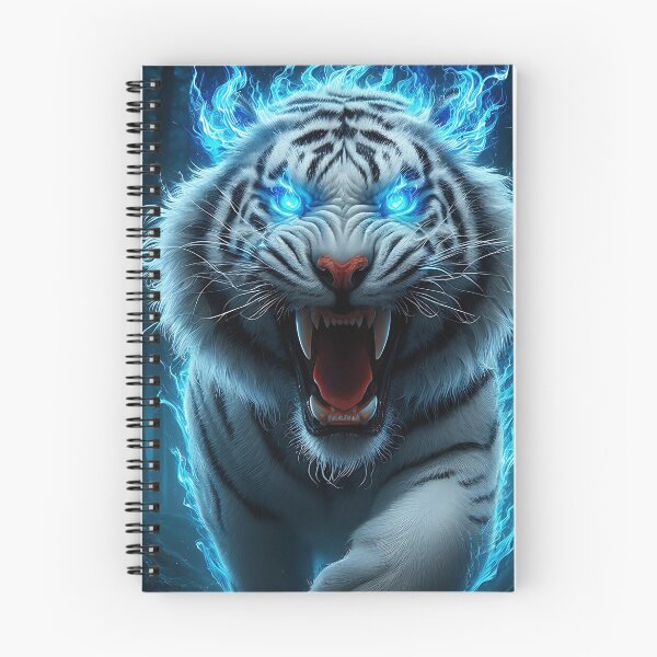 Item preview, Blue Fire Wild White Tiger designed and sold by GalleryBrisArt.