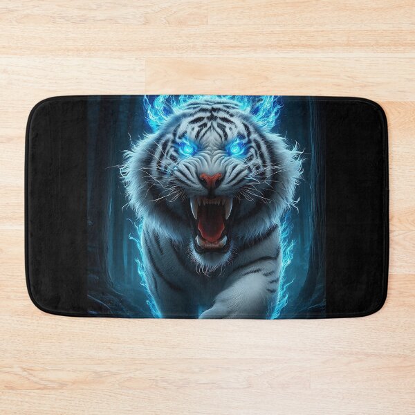 Item preview, Blue Fire Wild White Tiger designed and sold by GalleryBrisArt.