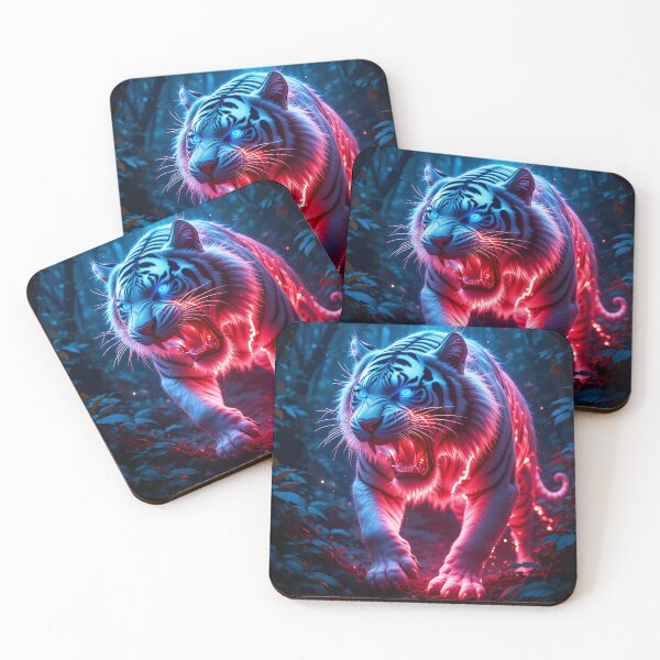 Item preview, Fire Wild White Tiger designed and sold by GalleryBrisArt.