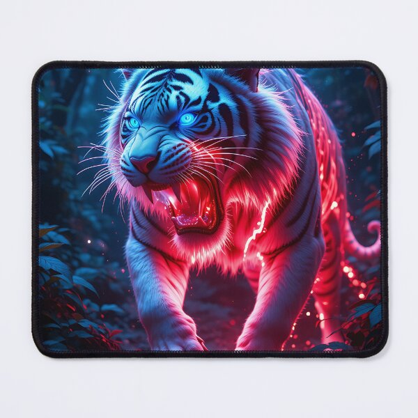 Item preview, Fire Wild White Tiger designed and sold by GalleryBrisArt.