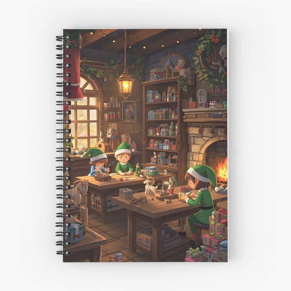 Item preview, Christmas Elves in Santa’s Workshop designed and sold by Valeree Store.