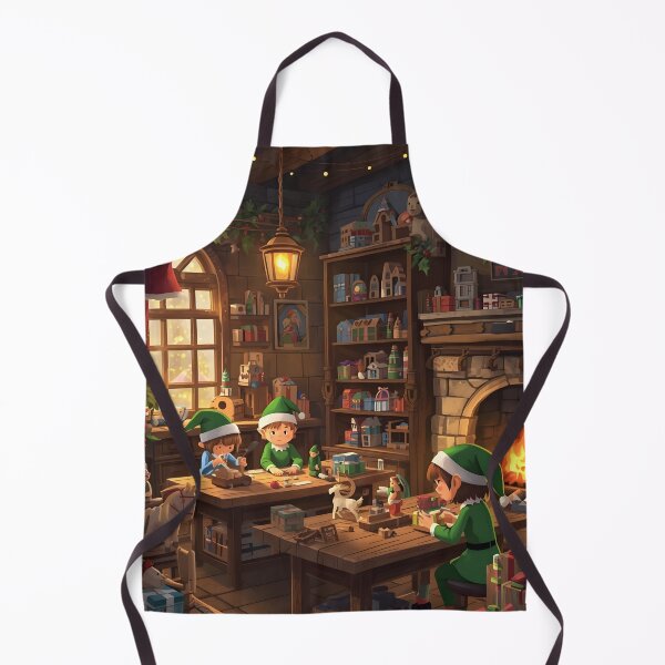 Item preview, Christmas Elves in Santa’s Workshop designed and sold by Valeree Store.