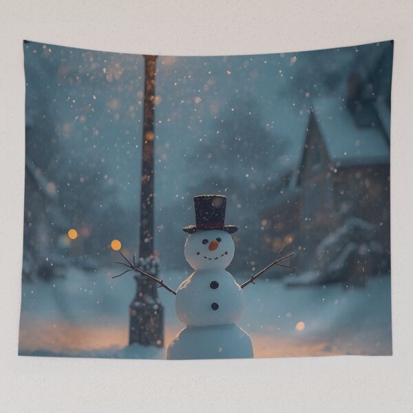 Item preview, Frosty Snowman Under Street Lamp designed and sold by Valeree Store.