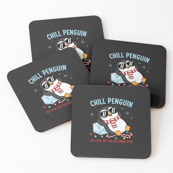 Item preview, Chill Penguin – “Too Cool for the December Rush” | Cute Relaxed Christmas Penguin Design designed and sold by ColorSplash123.