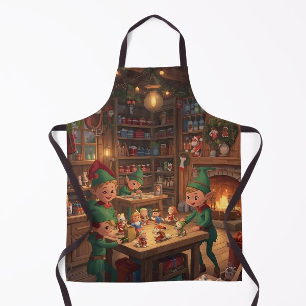 Item preview, Santa’s Workshop Cozy Christmas Art designed and sold by Valeree Store.