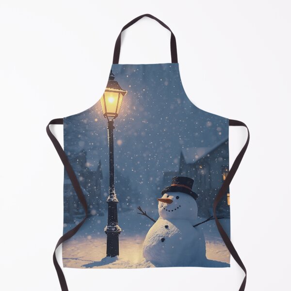 Item preview, Peaceful Winter Night Snowman Art designed and sold by Valeree Store.