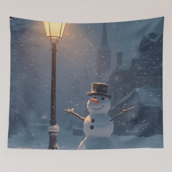 Item preview, Quiet Christmas Night with Snowman designed and sold by Valeree Store.