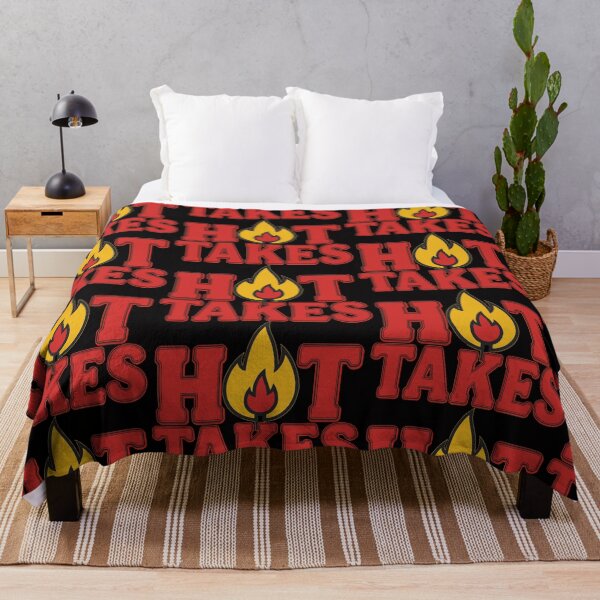 Item preview, Bold hot takes logo with flame for fiery opinions and spicy commentary content creators designed and sold by DigitalGraphic1.