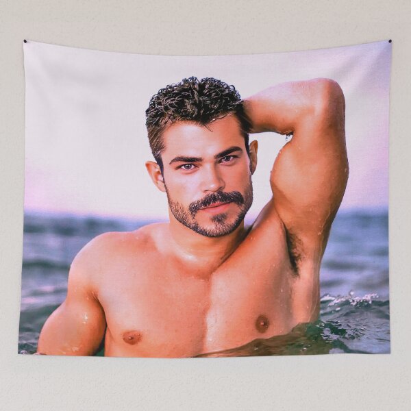 Item preview, Sexy Mustached Hunk II designed and sold by Hunkyismything.