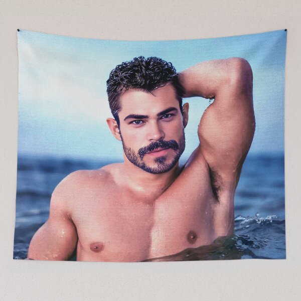 Item preview, Sexy Mustached Hunk III designed and sold by Hunkyismything.