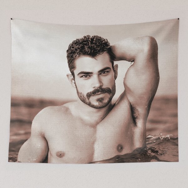 Item preview, Sexy Mustached Hunk IV designed and sold by Hunkyismything.