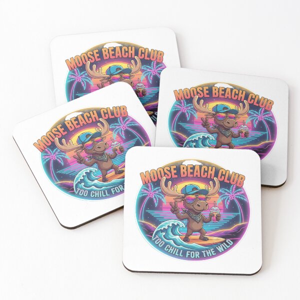 Item preview, Moose Beach Club Surf & Chill Retro Sunset Tee designed and sold by Sushikidsntod.