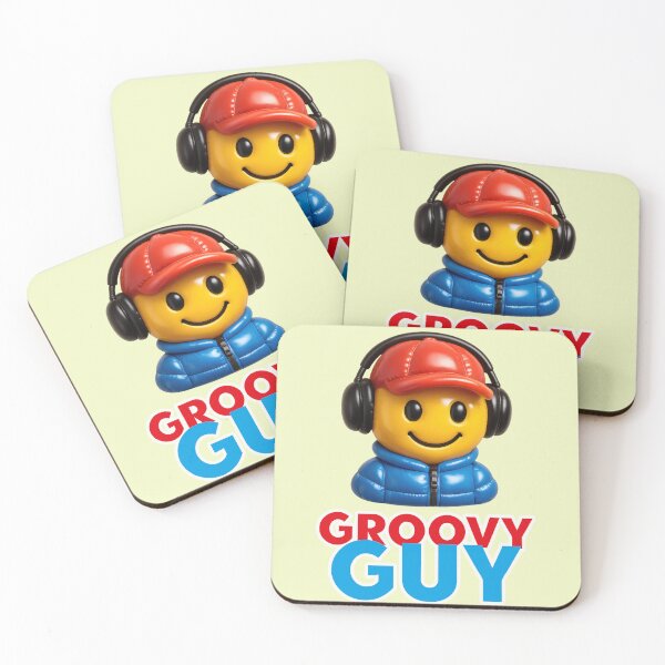 Item preview, Groovy guy, inflated emoji with headphones designed and sold by Mauswohn.