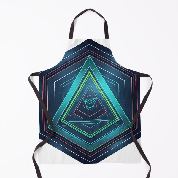 Item preview, Neon Geometric Hexagon – Futuristic Cyber Triangle Art designed and sold by ArtElegancy.