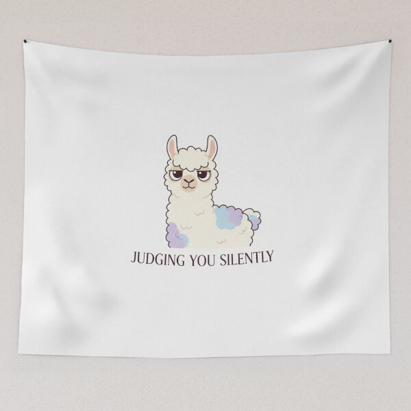 Item preview, Judging You Silently Llama - Funny Sarcastic & Sassy Animal designed and sold by GeniePixel.