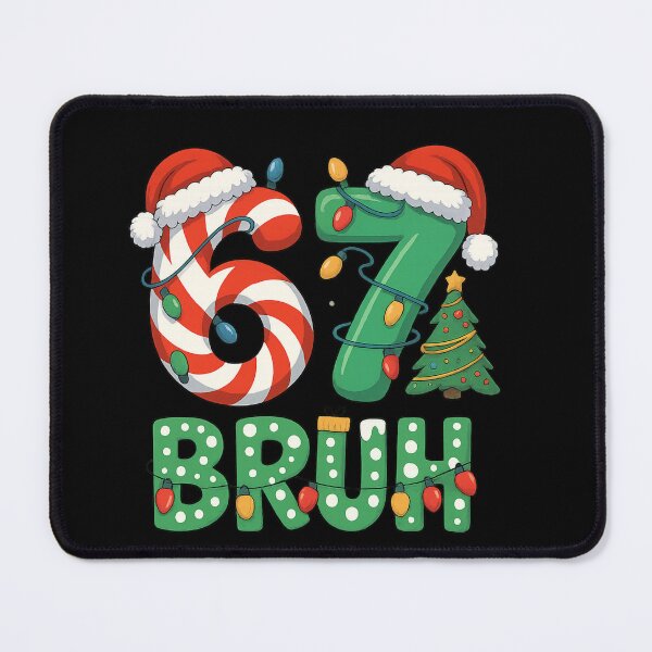 Item preview, 67 BRUH Christmas Lights Funny Holiday Design designed and sold by getpressedshirt.