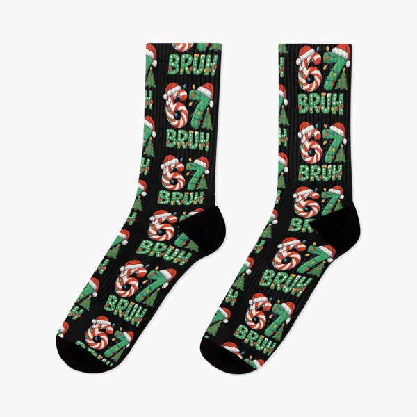 Item preview, 67 BRUH Christmas Lights Funny Holiday Design designed and sold by getpressedshirt.