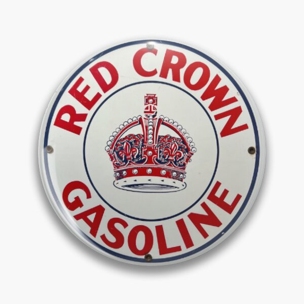 Item preview, Retro Gas Station Art – Red Crown Style Vintage Fuel Logo designed and sold by grw1974.