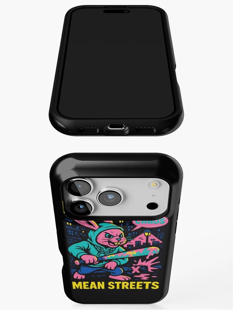 Thumbnail 3 of 4, iPhone Case, Urban Riot Maker Rabbit Art designed and sold by SholoStudio.