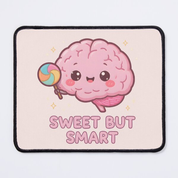 Item preview, “Sweet But Smart” Kawaii Brain with Lollipop – Cute Pastel Nerdy Aesthetic Design designed and sold by PureBrain.