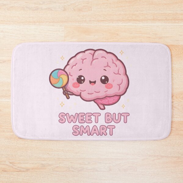 Item preview, “Sweet But Smart” Kawaii Brain with Lollipop – Cute Pastel Nerdy Aesthetic Design designed and sold by PureBrain.