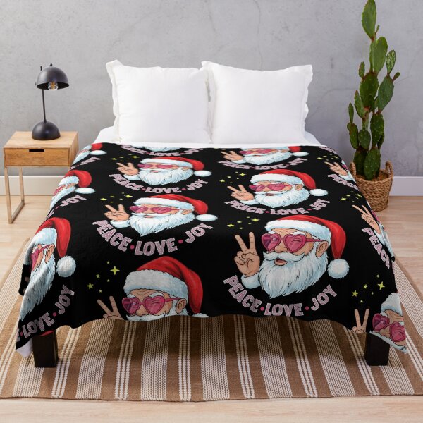 Item preview, Cool Peace Love Joy Santa Christmas Art designed and sold by graphicnew.