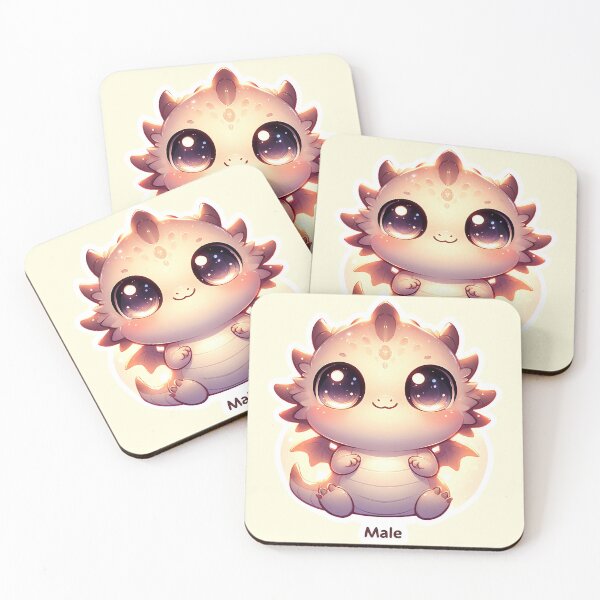 Item preview, Cute Male Baby Dragon Chibi Glowing Fantasy Art designed and sold by oynipshop.