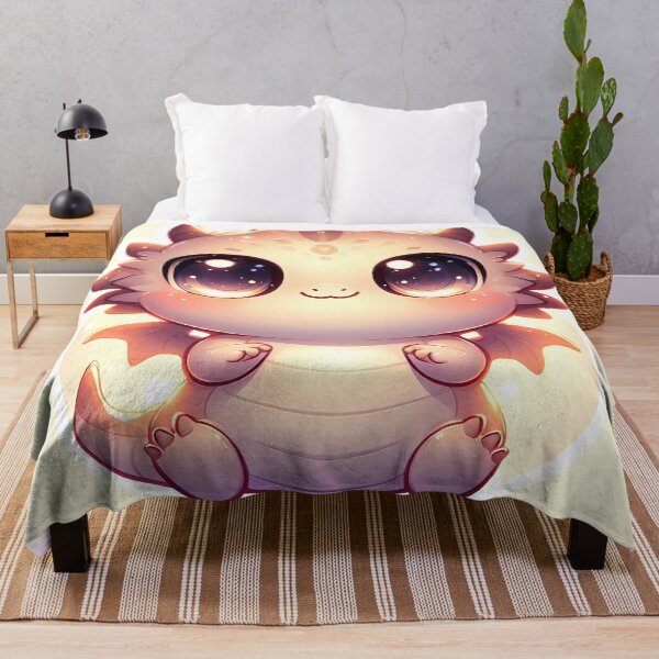 Item preview, Cute Male Baby Dragon Chibi Glowing Fantasy Art designed and sold by oynipshop.