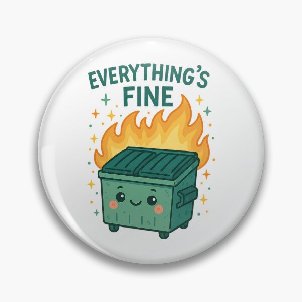 Item preview, Everything'S Fine Cute Dumpster Fire Funny Meme Design designed and sold by vance-nicholson.