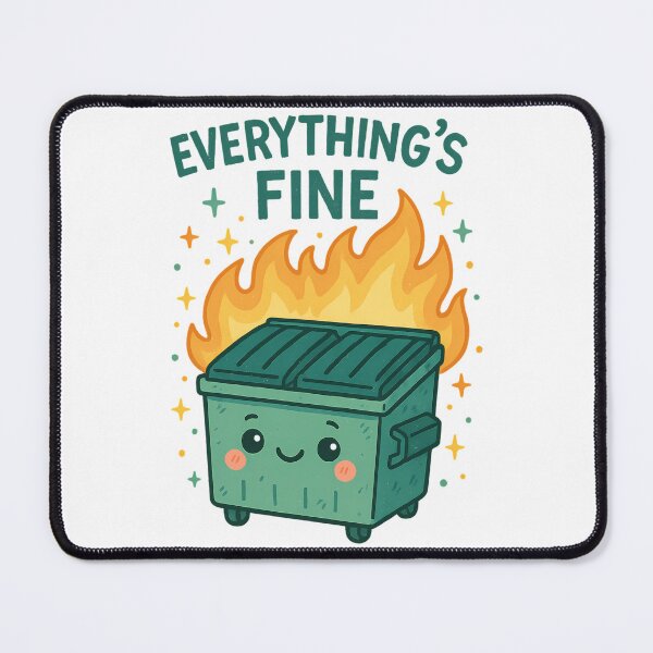 Item preview, Everything'S Fine Cute Dumpster Fire Funny Meme Design designed and sold by vance-nicholson.
